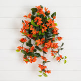 28” UV Resistant Artificial Bougainvillea Hanging Plant (Indoor/Outdoor) - Set of 2