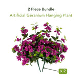 28” UV Resistant Artificial Bougainvillea Hanging Plant (Indoor/Outdoor) - Set of 2