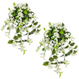 28” UV Resistant Artificial Bougainvillea Hanging Plant (Indoor/Outdoor) - Set of 2