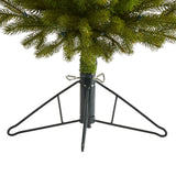 3' Cambridge Spruce Flat Back Artificial Christmas Tree with 50 Warm White (Multifunction) LED Lights and 113 Bendable Branches