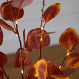 3' Pre-Lit Autumn Eucalyptus Artificial Fall Tree with 80 Warm White LED Lights
