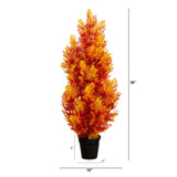 3' UV Resistant Autumn Artificial Fall Cedar Tree (Indoor/Outdoor)