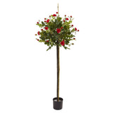 3' Rose Topiary Silk Tree