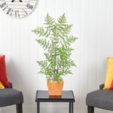 3’ Ruffle Fern Artificial Tree in Terra-Cotta Planter
