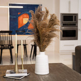 30” Dried Natural Pampas Arrangement in Ceramic Vase