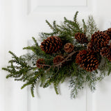 32” Artificial Pine & Pine Cone Swag
