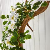 30” Poinsettia and Variegated Holly Artificial Plant (Set of 2) (Real Touch)