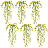 30" UV Resistant Artificial Daisy Hanging Plant (Indoor/Outdoor) - Set of 6