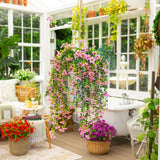 30" UV Resistant Artificial Daisy Hanging Plant (Indoor/Outdoor) - Set of 6