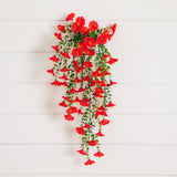 30" UV Resistant Artificial Morning Glory Hanging Plant (Indoor/Outdoor) - Set of 6