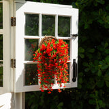 30" UV Resistant Artificial Morning Glory Hanging Plant (Indoor/Outdoor) - Set of 6