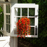 30" UV Resistant Artificial Morning Glory Hanging Plant (Indoor/Outdoor) - Set of 6