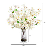 31” Artificial Pink Bougainvillea Arrangement in Vase