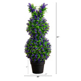 31" UV Resistant Artificial Easter Bunny Shaped Lavender Topiary (Indoor/Outdoor)
