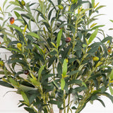 3.5' UV Resistant Artificial Olive Bush with Integrated Ground Stake (Indoor/Outdoor)