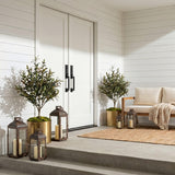 3.5' UV Resistant Artificial Olive Bush with Integrated Ground Stake (Indoor/Outdoor)
