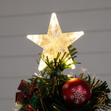 36" Pre-Lit Fiber Optic Cosmopolitan Star Topped Artificial Christmas Tree with Decorative Planter