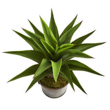 39” Agave Artificial Plant in Metal Planter