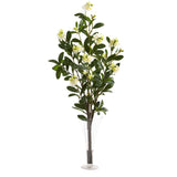 39” Peach Blossom Artificial Arrangement in Flared Vase