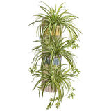 39” Spider Artificial Plant in Three-Tiered Wall Decor Planter