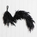 4' Artificial Real Touch Halloween Black Norfolk Island Pine Garland with Natural Look