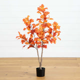 4’ Autumn Oak Artificial Fall Tree