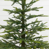 4’ Fraser Fir “Natural Look” Artificial Christmas Tree with 100 Clear LED Lights, a Burlap Base and 403 Bendable Branches
