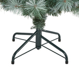 4’ Frosted Tip British Columbia Mountain Pine Artificial Christmas Tree with 100 Clear Lights, Pine Cones and 228 Bendable Branches