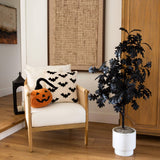 4' Artificial Halloween Black Oak Tree