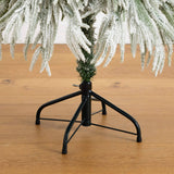 4' Artificial Pre-Lit Flocked Down Swept Christmas Tree with 110 Warm White LED Lights