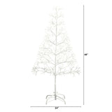 4' Pre-Lit Artificial White Starburst Tree with 800 Fairy Warm White LED Lights