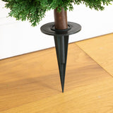 4-ft UV Resistant Artificial Cedar Plant with Integrated Ground Stake (Indoor/Outdoor) - Set of 2