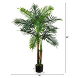 4' UV Resistant Artificial Double Robellini Palm Tree (Indoor/Outdoor)