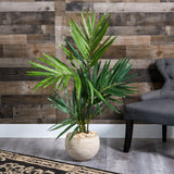 4’ Kentia Artificial Palm Tree in Sand Colored Planter