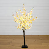 4’ Lighted Artificial Cherry Blossom Tree with 210 Warm White LED Lights