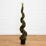 4' Artificial Muehlenbeckia Spiral Tree