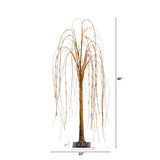 4’ Pre-Lit Artificial Willow Tree with 120 Warm White LED Lights