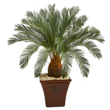 40” Cycas Artificial Tree in Brown Planter