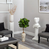 40” Fiddle Leaf Artificial Tree in Designer Vase (Real Touch)