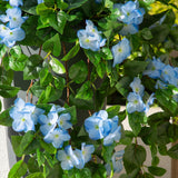 41" UV Resistant Artificial Hydrangea Hanging Plant (Indoor/Outdoor) - Set of 2