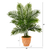 45” Areca Palm Artificial Tree in in Terracotta Planter (Real Touch)