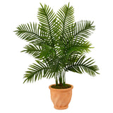 45” Areca Palm Artificial Tree in in Terracotta Planter (Real Touch)