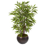 45” Bamboo Artificial Tree in Metal Bowl