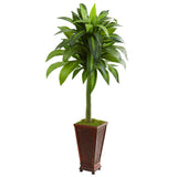 4.5’ Dracaena Artificial Plant in Decorative Planter