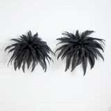 48" Artificial Halloween Black Boston Fern - Set of 2
