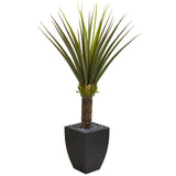 5' Agave Artificial Plant in Black Planter