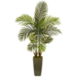 5’ Areca Palm Artificial Tree in Green Planter