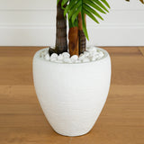 5’ Areca Palm Artificial Tree in White Planter (Real Touch)