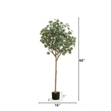 5’ Artificial Eucalyptus Tree