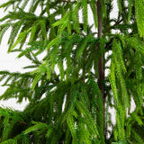 5' Artificial Real Touch Norfolk Island Pine in Metal Tin Planter with Natural Look